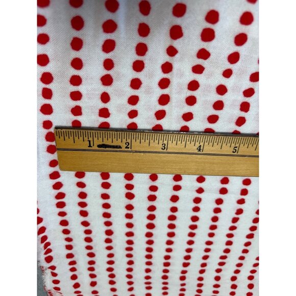 Red Polka Dot Flannel Fabric 13" X 36" For Sewing Crafts & DIY Projects - Picture 2 of 5